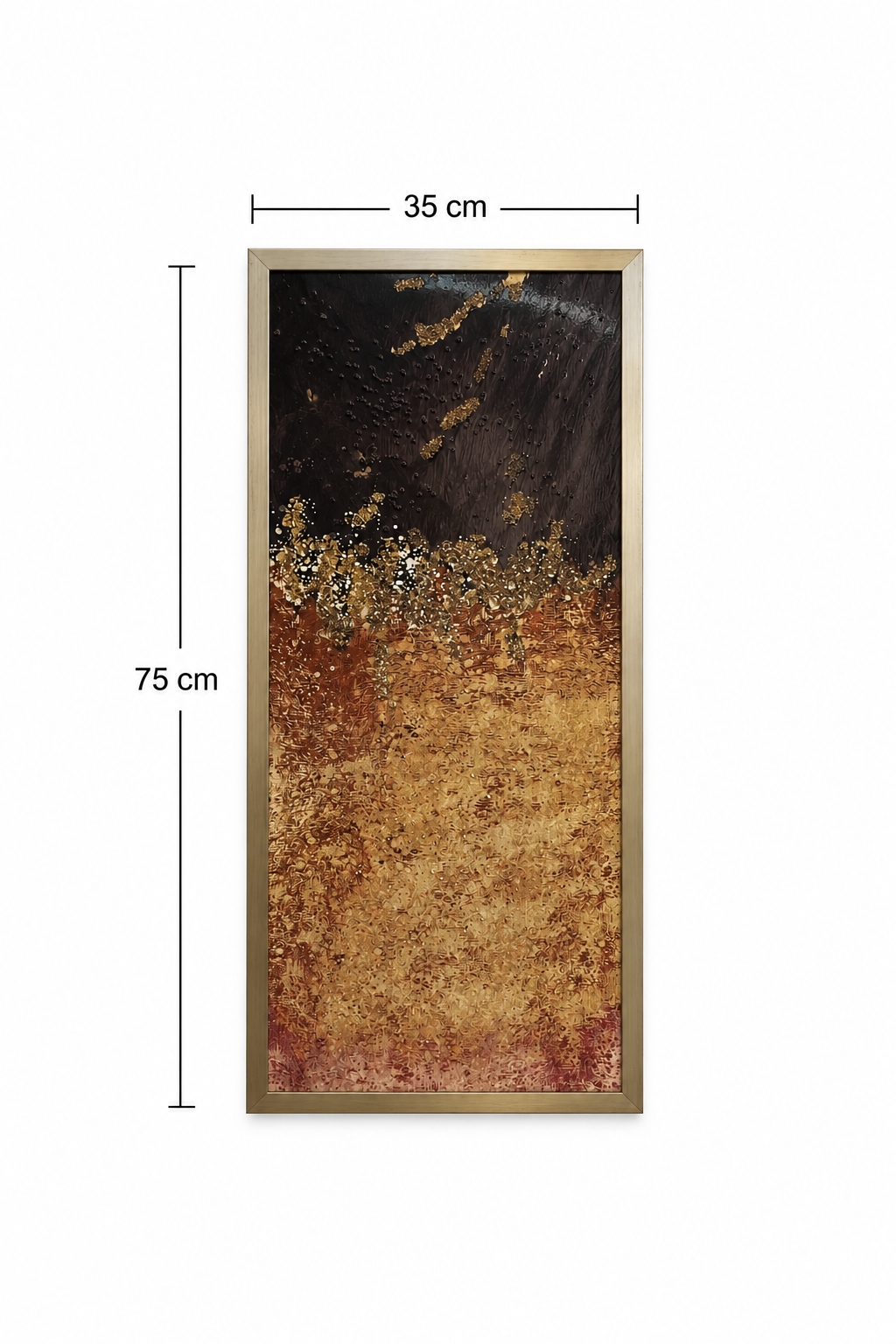 Golden Eclipse Ayatul Kursi Decorative Wall Art Set Frame - (80x110cm)
