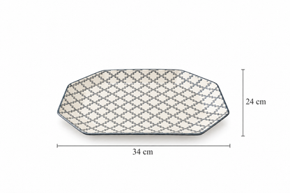 Handcrafted Octagonal Ceramic Serving Platter - M13