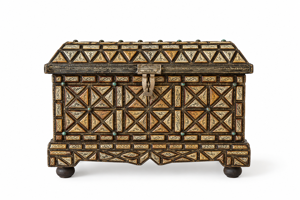 Elaris Geometric Heirloom Antique Chest
