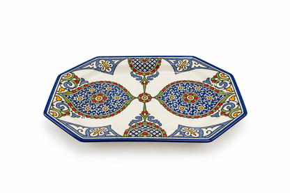 Handcrafted Octagonal Ceramic Serving Platter - M13