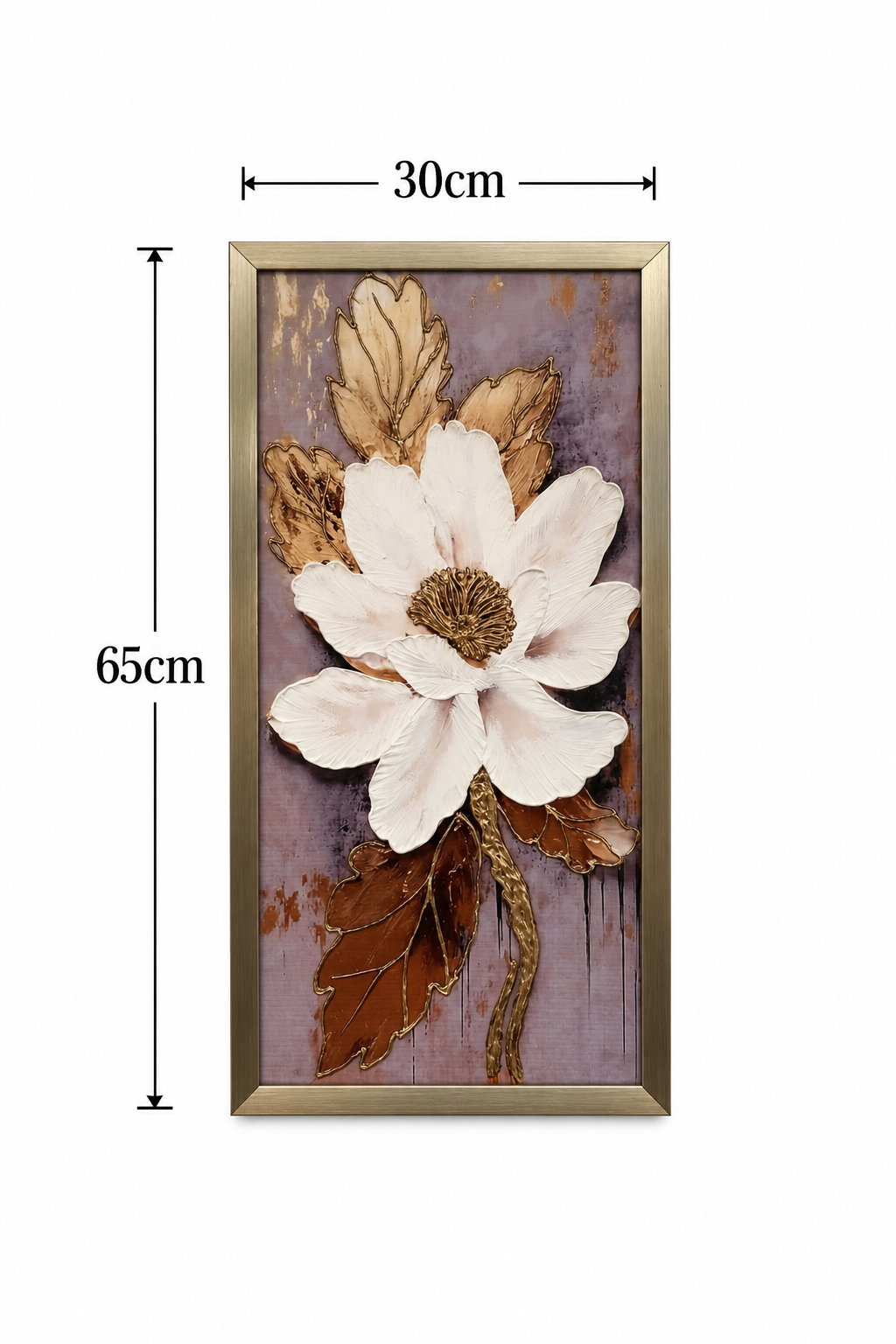 Aurelia Floral Ensemble Decorative Wall Art Frame - (30x65x30cm)