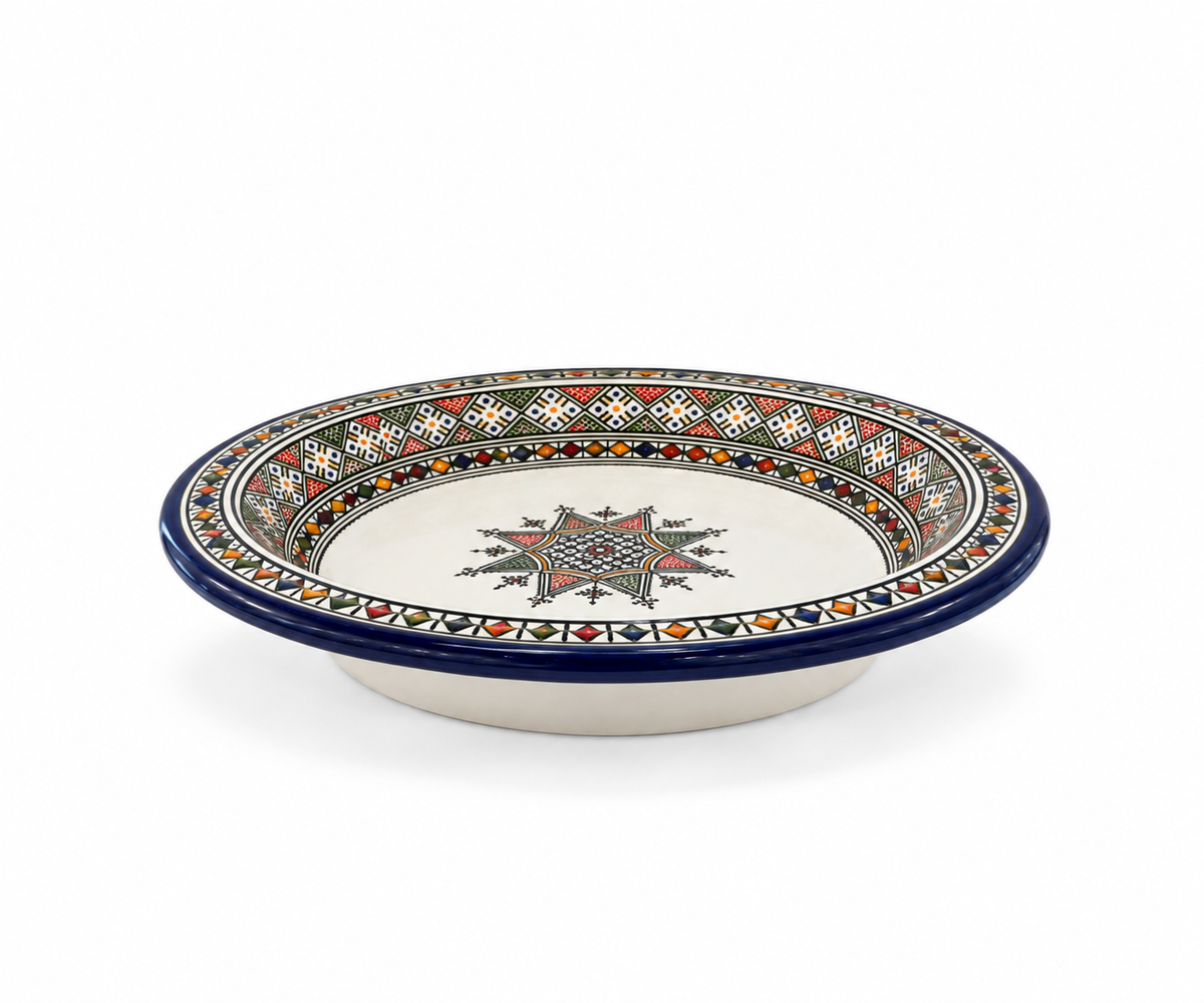 Blue Horizon Heritage Moroccan Handmade Plate - M3