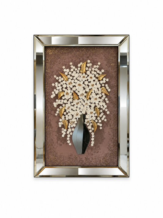 Decorative Flower Vase Inspired Wall Art Frame - (50x70cm)