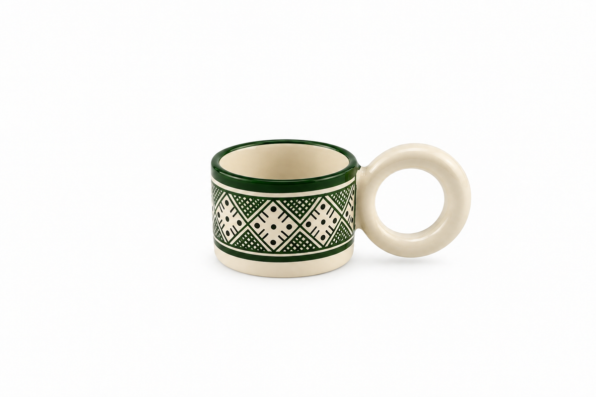 Cedra Artisan Ring Handle Handmade Mug - M17