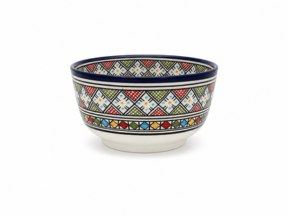 Traditional Hand-Painted Ceramic Bowl Artisan Decorative Serving Dish - M1 (07)