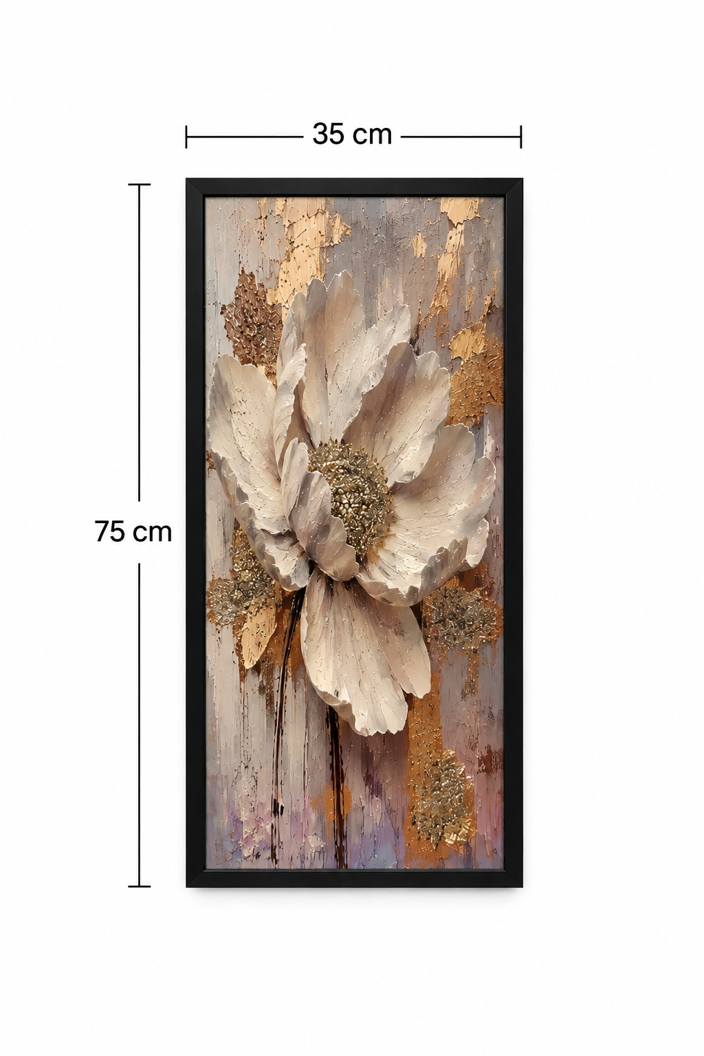 Luxe Bloom Botanical Decorative Wall Art Frame - (35x75x35cm)