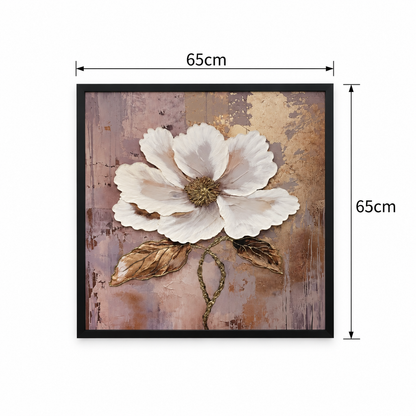 Elysian Floral Elegance Decorative Wall Art Frame - (30x65x30cm)