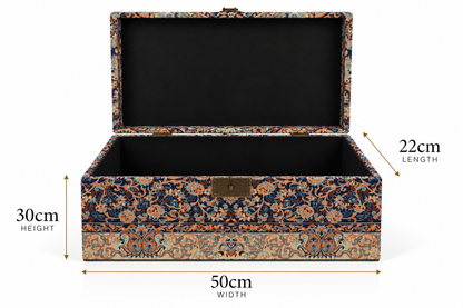 Firouzeh Woodcrest Termeh Keepsake Box - (30x50x22cm)