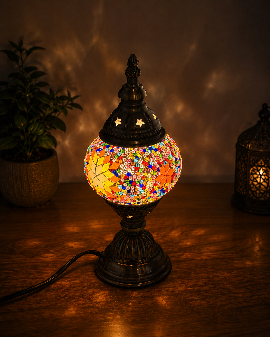 Turkish Table Mosaic Lamp - 3303-1T
