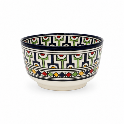 Traditional Hand-Painted Ceramic Bowl Artisan Decorative Serving Dish - M1 (17)