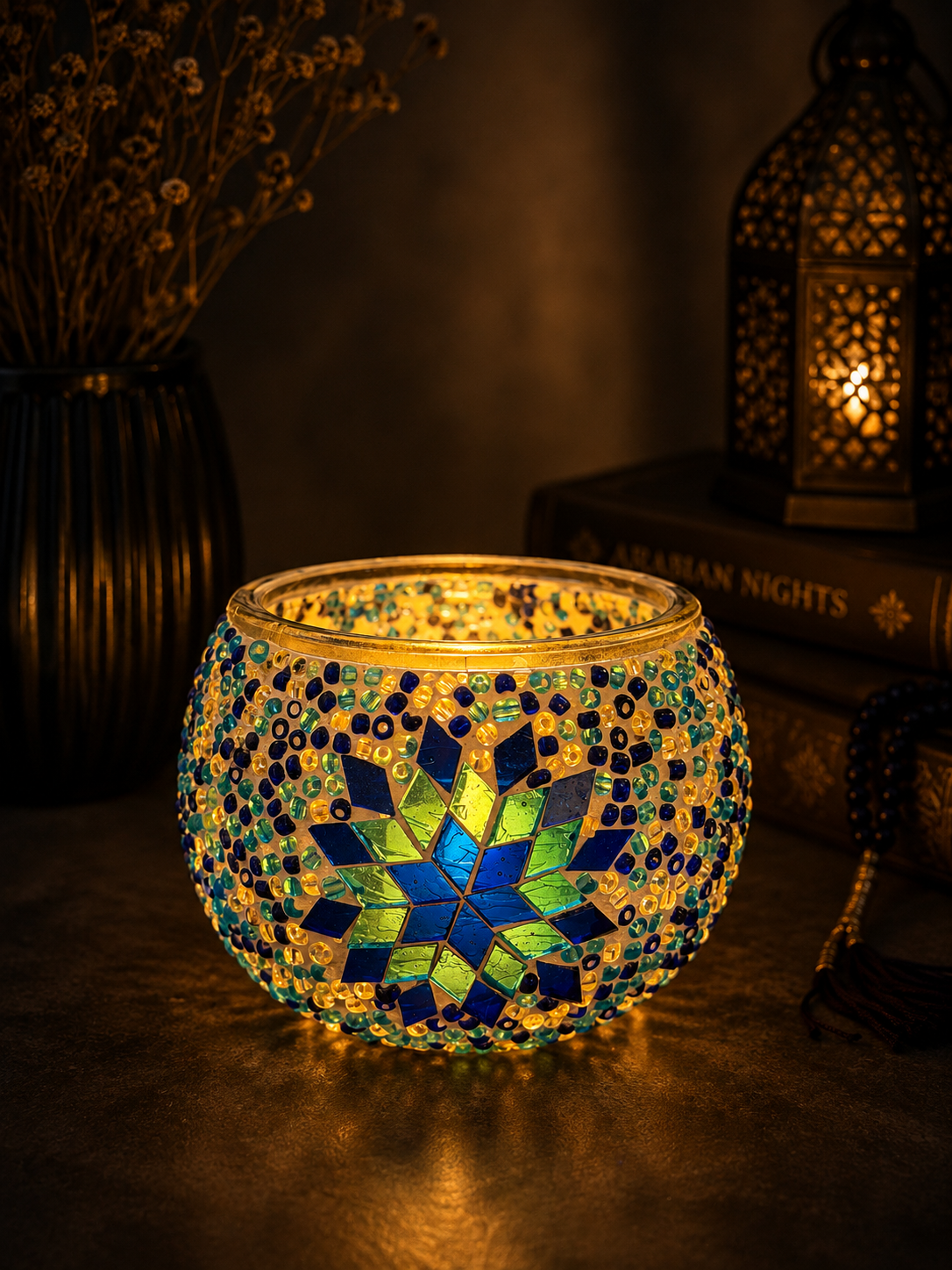 Noor Luxe Mosaic Candle Lamp Collection - 1000 (10cm)