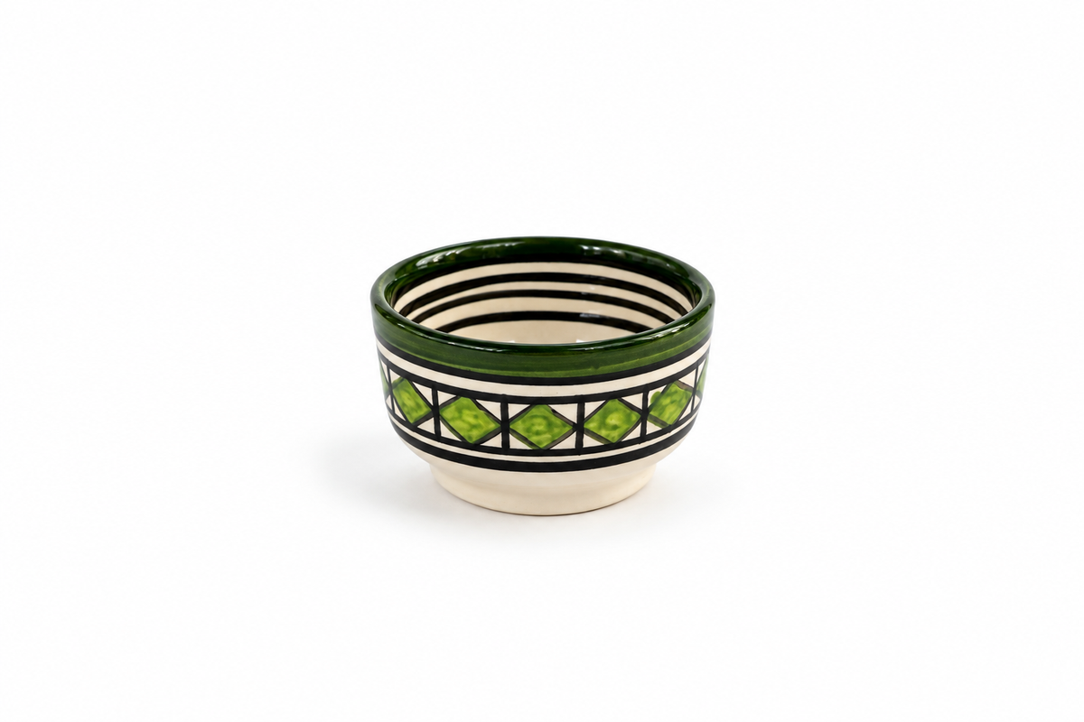 Handcrafted Moroccan Ceramic Condiment & Dipping Bowl Collection - M23