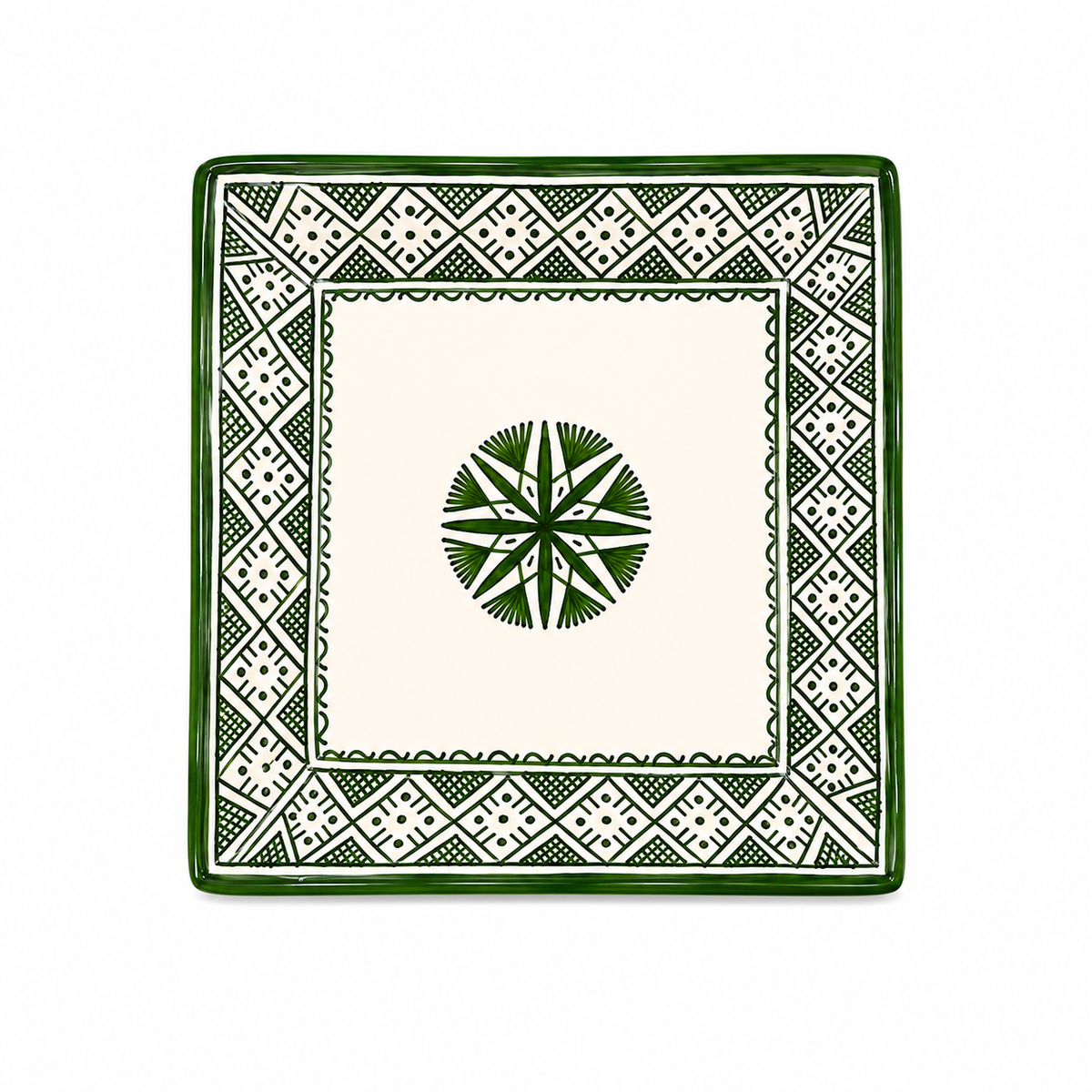 Moroccan Andalusian Handcrafted Mosaic Ceramic Serving Plate - M12