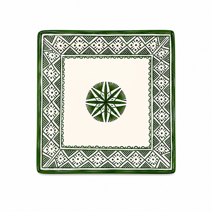 Moroccan Andalusian Handcrafted Mosaic Ceramic Serving Plate - M12