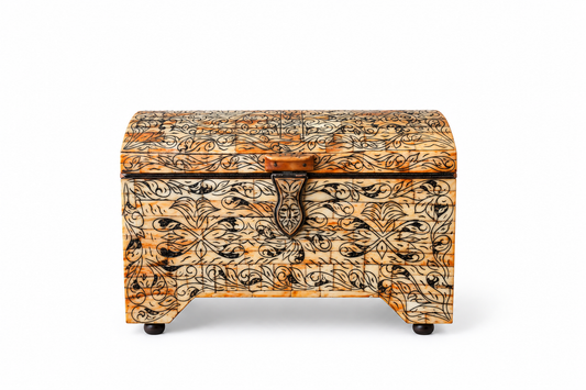 Antique Opaline Dynasty Treasure Trunk - A93