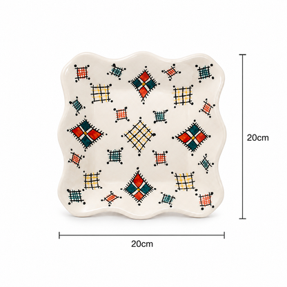 Moroccan Mosaic Mirage Square Ceramic Dish 20cm - M61