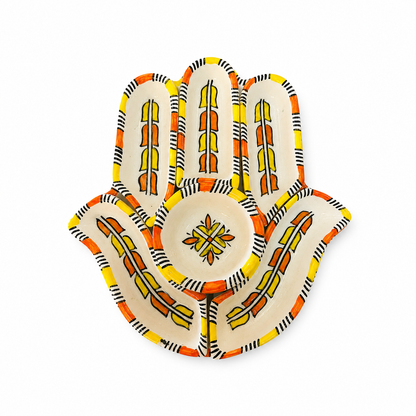 Sahara Sunburst Hamsa Ceramic Serving Tray Set - M10