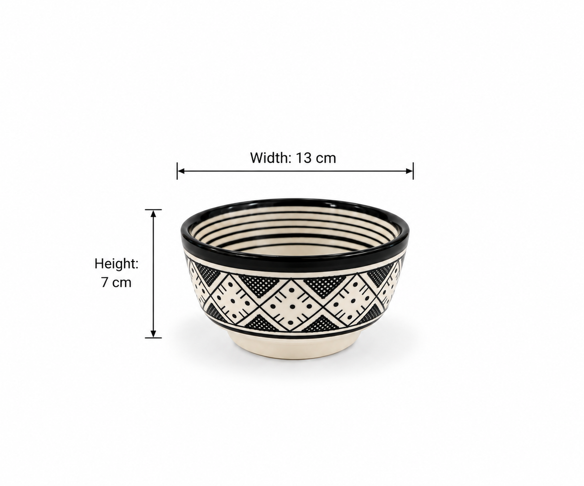 Kasbah Artisan Moroccan Handcrafted Table Ceramic Bowl - M72