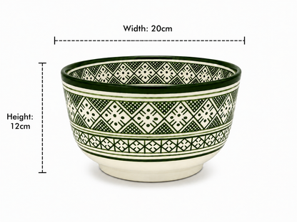 Traditional Hand-Painted Ceramic Bowl Artisan Decorative Serving Dish - M1 (10)