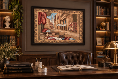 The Antiquarian’s Market Tapestry Handcrafted Frame - (110x150cm)