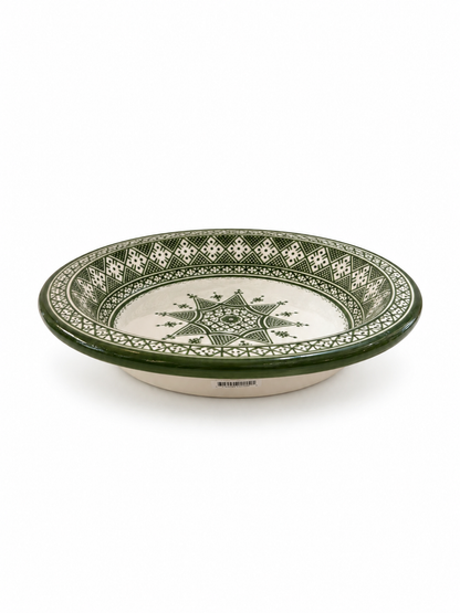 Mediterranean Heritage Moroccan Hand-Painted Ceramic Serving Plate - M4