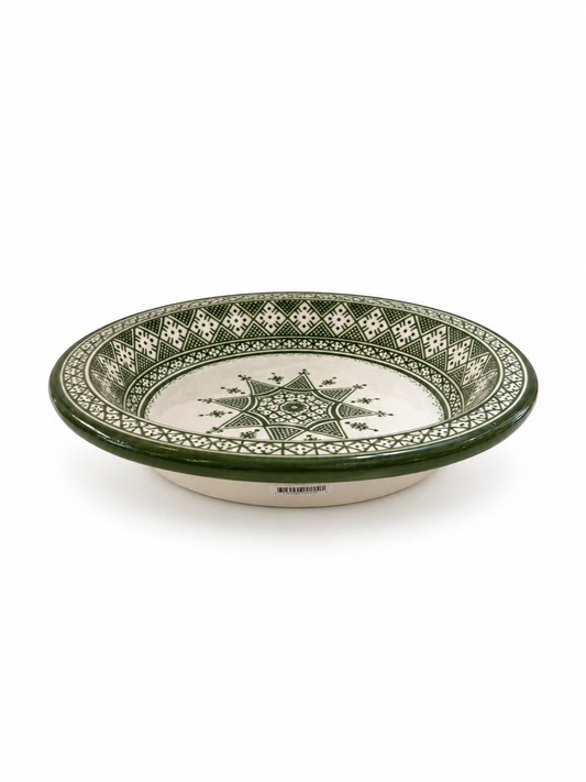 Mediterranean Heritage Moroccan Hand-Painted Ceramic Serving Plate - M4