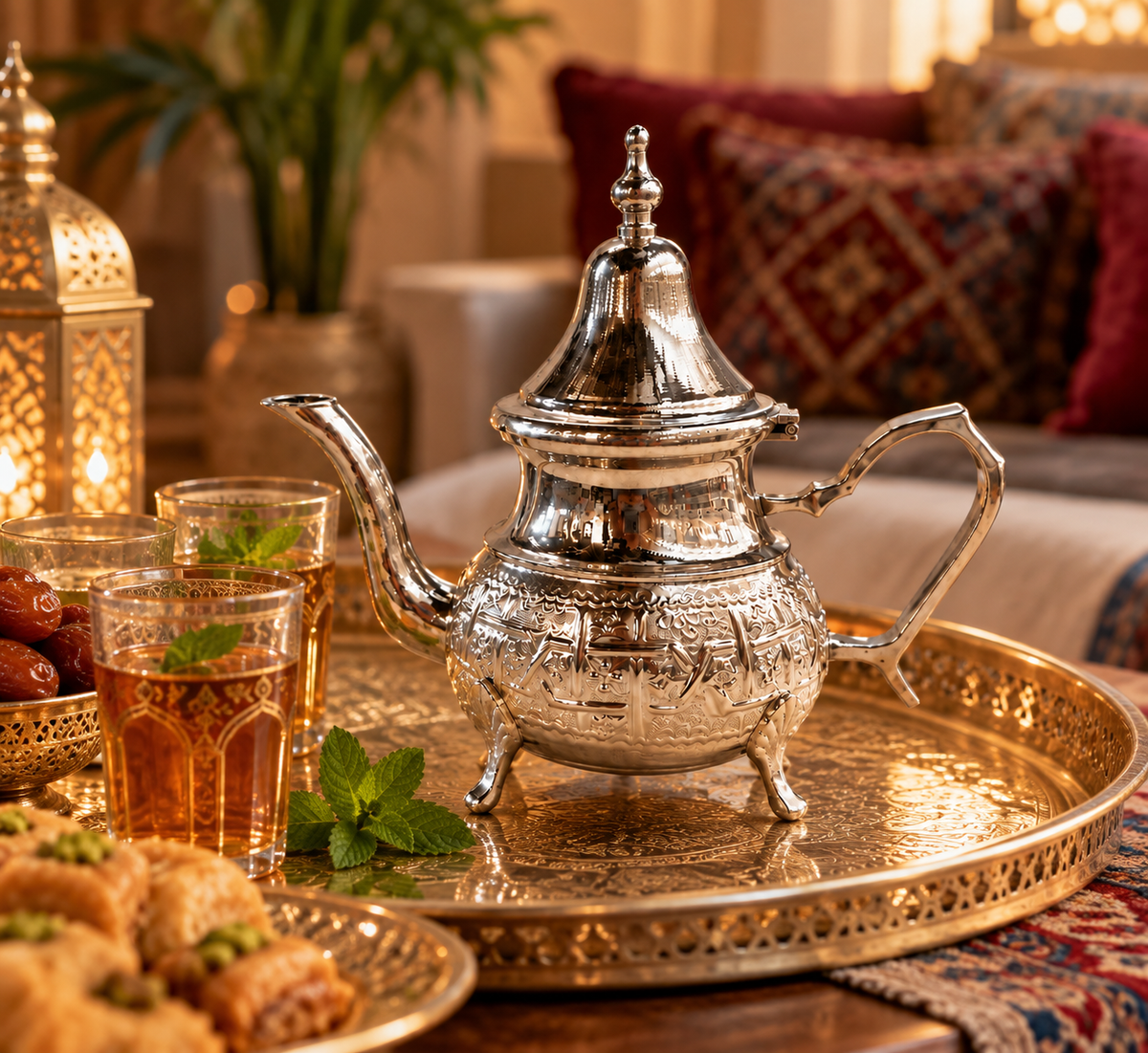 Artisan Moroccan Handcrafted Teapot L - M129
