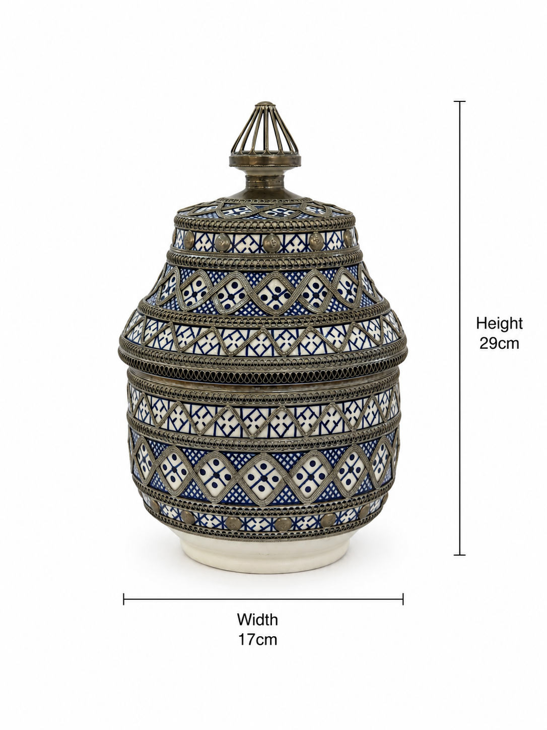 Alhambra Moroccan Treasure Jar - M145 (04)