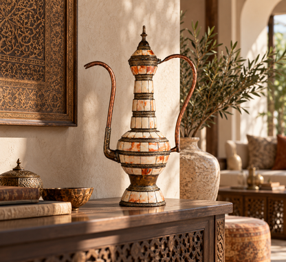 Thalverique Gilded Heritage Camel Bone Dallah