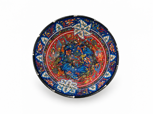 Moroccan Sapphire Blossom Artisan Handcrafted Bowl - Z122