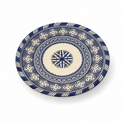 Moroccan Mosaic Ceramic Serving Plate–Handcrafted Decorative Tableware & Display Dish 26cm - M15 (02)