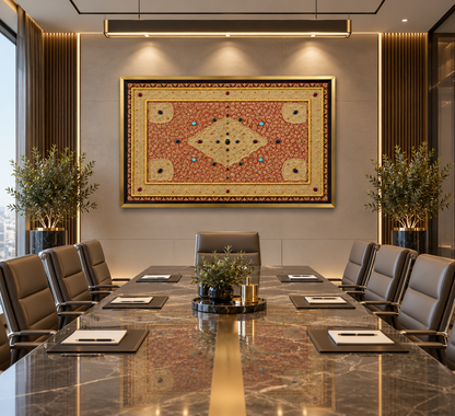 Imperial Gemstone Heritage Tapestry Handcrafted Frame - (127x184cm)