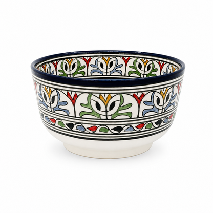 Traditional Hand-Painted Ceramic Bowl Artisan Decorative Serving Dish - M1 (18)