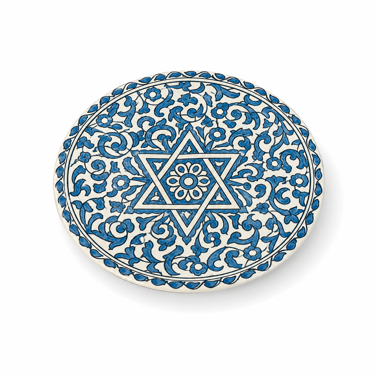 Moroccan Mosaic Ceramic Serving Plate–Handcrafted Decorative Tableware & Display Dish 26cm - M15 (01)