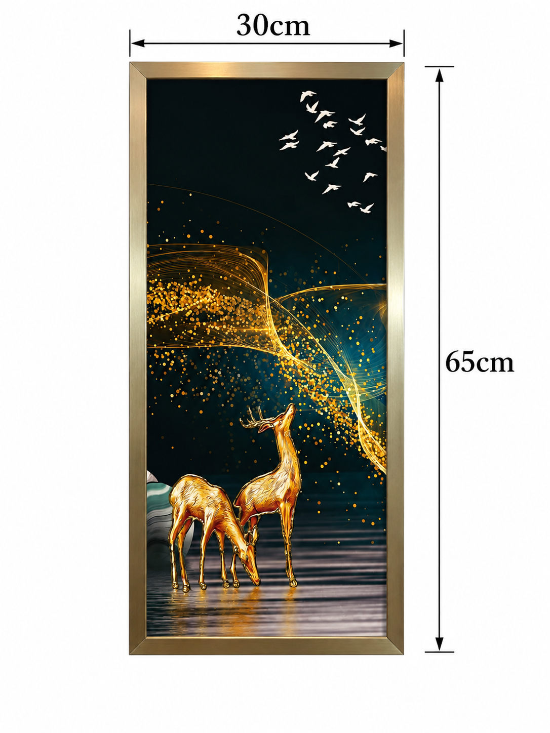 Luminous Tree of Tranquility Decorative Wall Art Frame - (30x65x30cm)