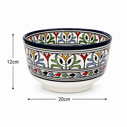 Traditional Hand-Painted Ceramic Bowl Artisan Decorative Serving Dish - M1 (18)