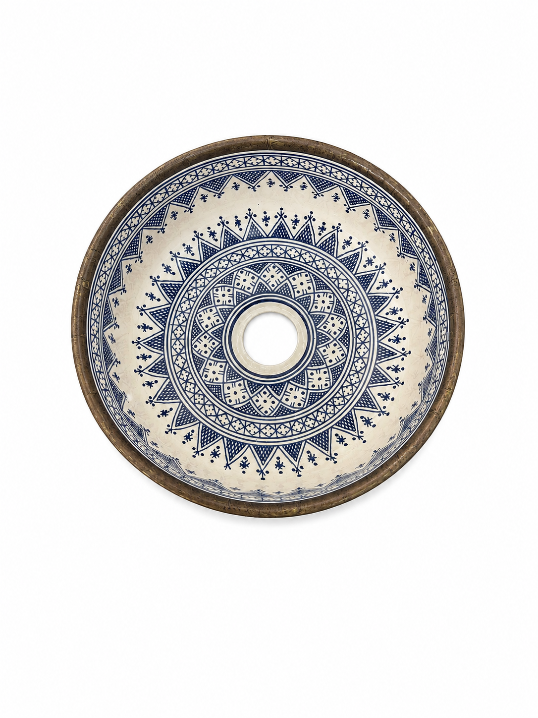 Imperial Patina Ceramic Countertop Basin–Antique Bronze Finish - M40