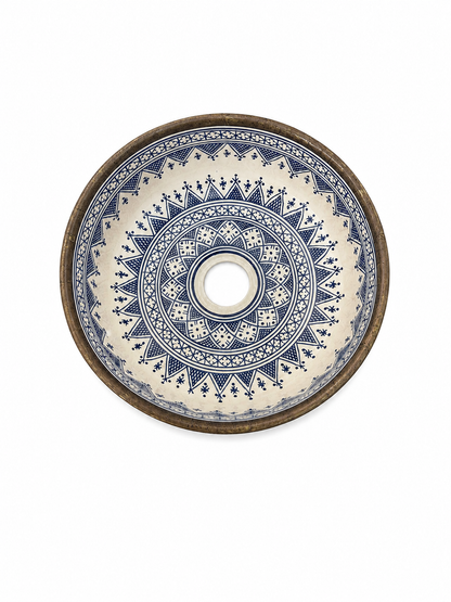 Imperial Patina Ceramic Countertop Basin–Antique Bronze Finish - M40