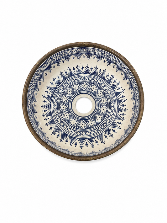 Imperial Patina Ceramic Countertop Basin–Antique Bronze Finish - M40