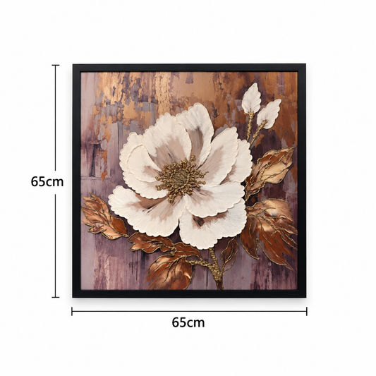 Opal Bloom Serenity Decorative Wall Art Frame - (30x65x30cm)