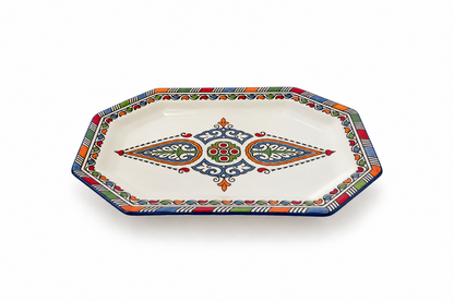Handcrafted Octagonal Ceramic Serving Platter - M13