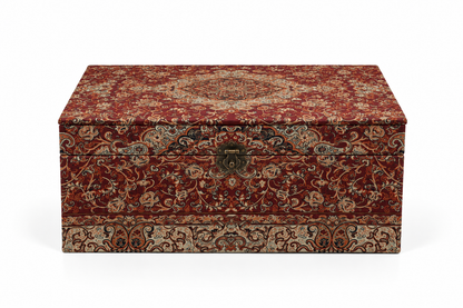 Zarina Crimson Termeh Keepsake Storage Box - (30x50x22cm)