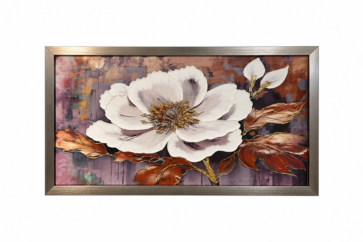 Alouette Blanc Decorative Wall Art Frame - (55x95cm)