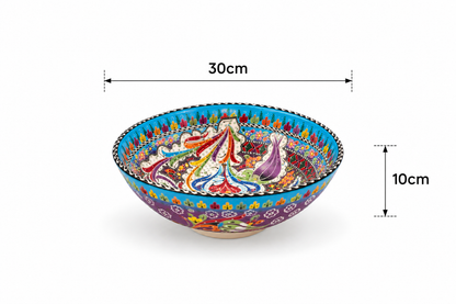 Azure Tulip Artisan Moroccan Handcrafted Bowl - Z122