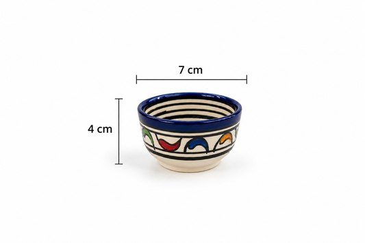 Handcrafted Moroccan Ceramic Condiment & Dipping Bowl Collection - M23