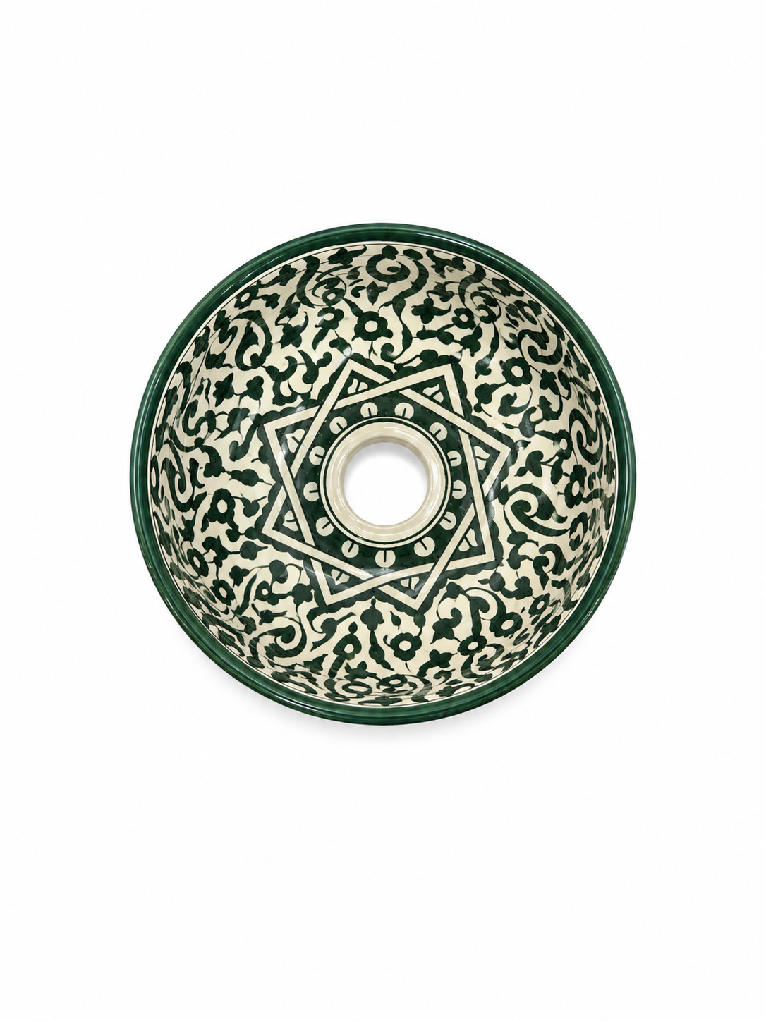 Andalusian Garden Handcrafted Moroccan Ceramic Basin - M38