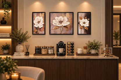 Elysian Floral Elegance Decorative Wall Art Frame - (30x65x30cm)