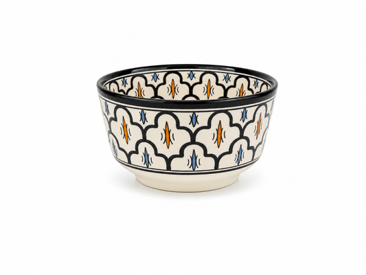 Traditional Hand-Painted Ceramic Bowl Artisan Decorative Serving Dish - M1 (08)