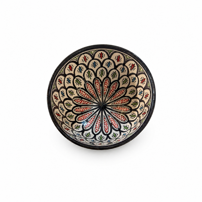 Traditional Hand-Painted Ceramic Bowl Artisan Decorative Serving Dish -  M1 (02)