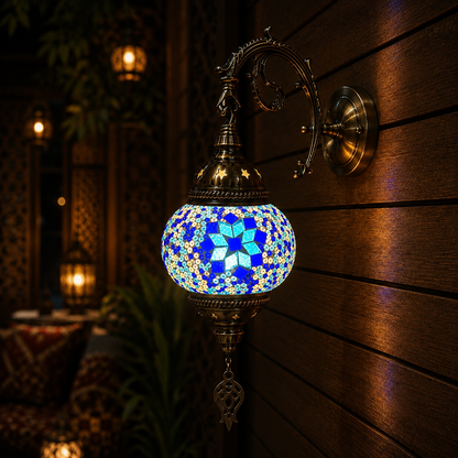 Turkish Mosaic Wall Lantern - 1322-1W